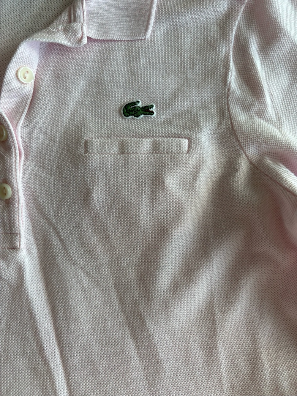 Lacoste Pink Long-Sleeve Polo Dress 100% cotton 16 y.o. - Picture 6 of 10